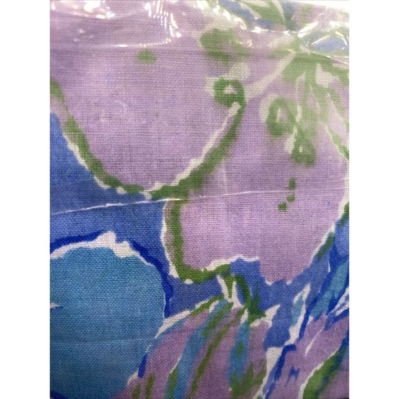 Sears Elasto-Fit Twin Fitted Sheet 39” X 75” Flower Power Mod MCM Blue Purple - Picture 8 of 14